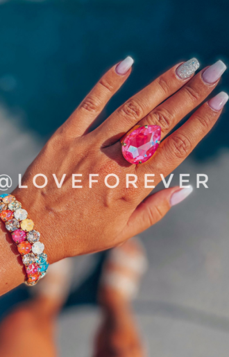 Perfect Drop Ring Cerise