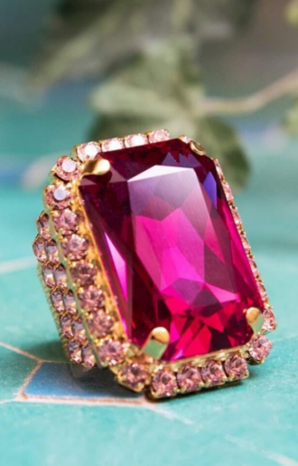Alexa Ring Cerise Gold