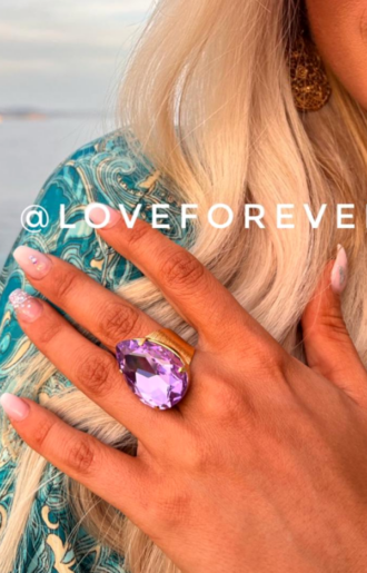 Perfect Drop Ring Purple