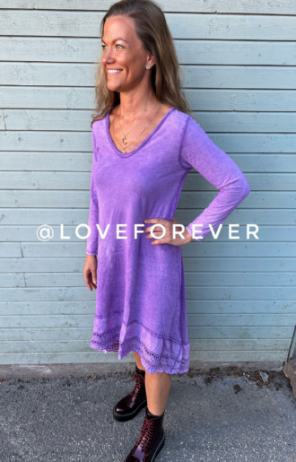 Emma Tshirt Dress Lila & Svart