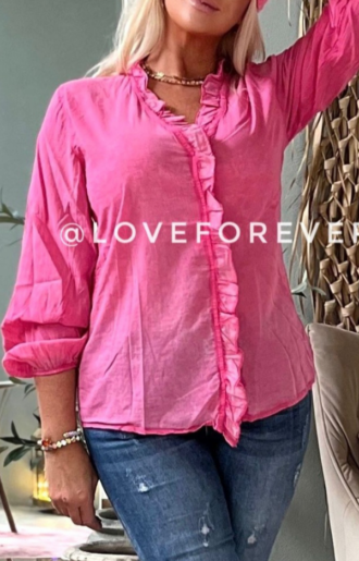 Abby Bomullsblus Rosa