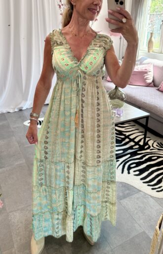 Bohemisk Klänning Turquoise
