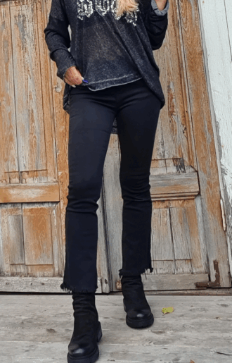 Monique Utsvängda Jeans Svarta