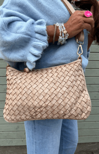 Pochette Läderväska Beige