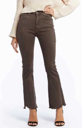 Monique Utsvängda Jeans Tvättad Brun
