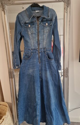 Sue Stretchig Jeansklänning - L