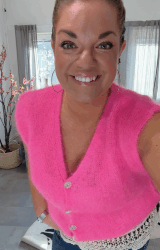 Mickan Mohairväst 80% kid mohair - många färger