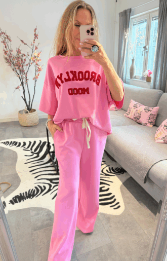 Cerise byxa med resår & knyt – one size S–XXL | Love Forever