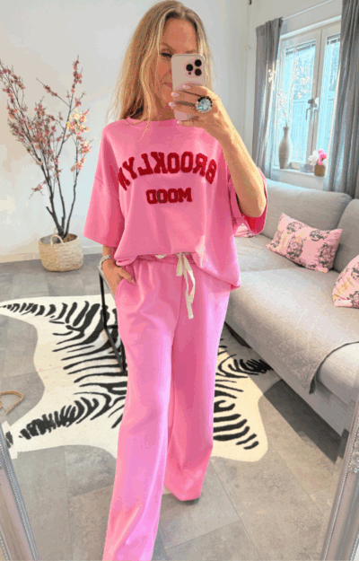 Cerise byxa med resår & knyt – one size S–XXL | Love Forever