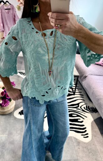 Lina Bomullstopp Turquoise