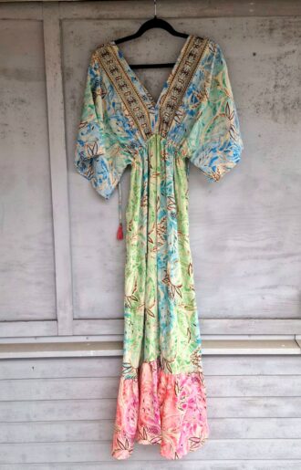 Starlet Bohemisk Klänning Blå Top