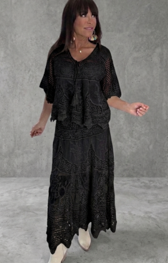 Crocheted Skirt Black