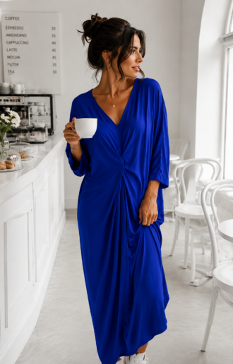 Joy Stretch Dress Blue