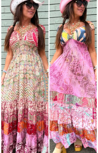 Crissy Lång Klänning - alla är UNIKA! ROSA! Välj exakt här!