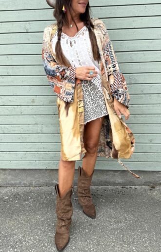 Alternative view of Mix Short Kimono Bruna nyanser – alla UNIKA! Här väljer du exakt!