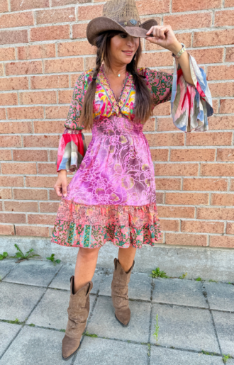Et annet syn på Liana Kort Klänning – Rosa nyanser! UNIKA – här väljer du exakt! B