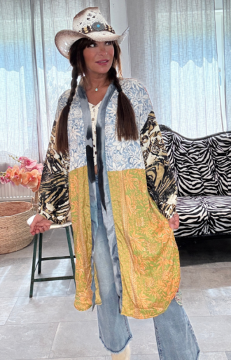 Mix Kort Kimono Miksede nyanser B - alt er UNIKT! Her velger du nøyaktig!