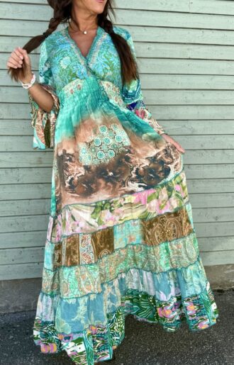 Liana Long Smock Dress - All are UNIQUE! Green C