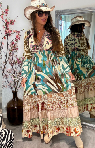 Liana Smock Dress Petra Powder UNIQUE!