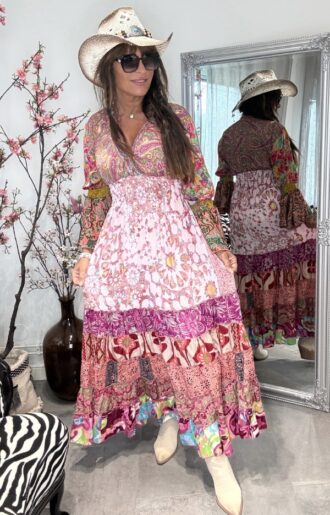Liana Smock Dress Pink Lady UNIQUE!