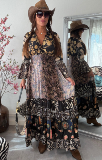 Liana Long Smock Dress Black - Camilla