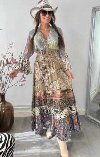 Liana Smock-klänning Grå Mix Toner Filippa