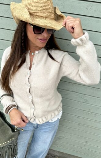 Ava Alpacka Kofta Beige