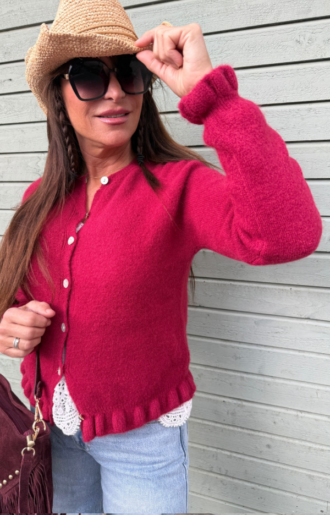 Ava Alpacka Kofta Bordeaux