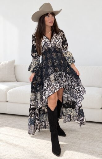 Liana Klänning High-Low Svart L-XL 8