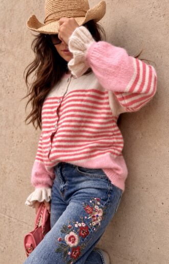 Cutie Stickad Kofta Beige
