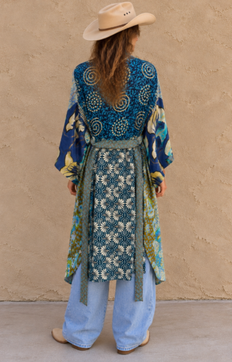 Mix Short Kimono Blå Nynser nr 15